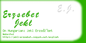 erzsebet jekl business card